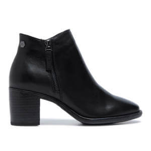 Carl Scarpa Kaya Black Leather Ankle Boots